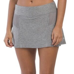HEAD Women's Slim Fresh Mesh Skort Flint Gray Heather w/ Shorts Size S - NWT $45